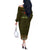 Personalized Mexico Cinco De Mayo Off The Shoulder Long Sleeve Dress Chilli Pepper and Cactus