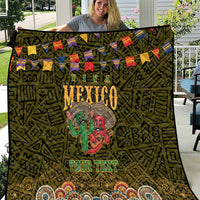 Personalized Mexico Cinco De Mayo Quilt Chilli Pepper and Cactus