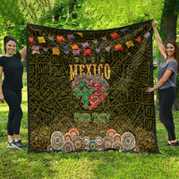 Personalized Mexico Cinco De Mayo Quilt Chilli Pepper and Cactus