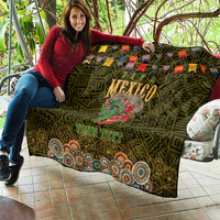 Personalized Mexico Cinco De Mayo Quilt Chilli Pepper and Cactus