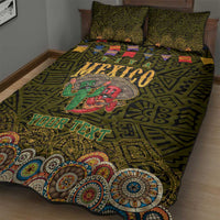 Personalized Mexico Cinco De Mayo Quilt Bed Set Chilli Pepper and Cactus