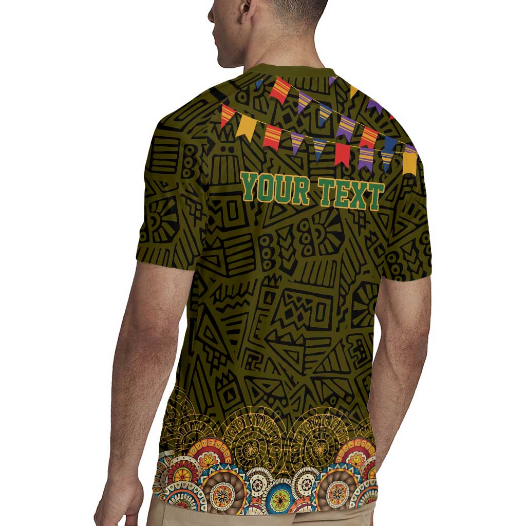 Personalized Mexico Cinco De Mayo Rugby Jersey Chilli Pepper and Cactus