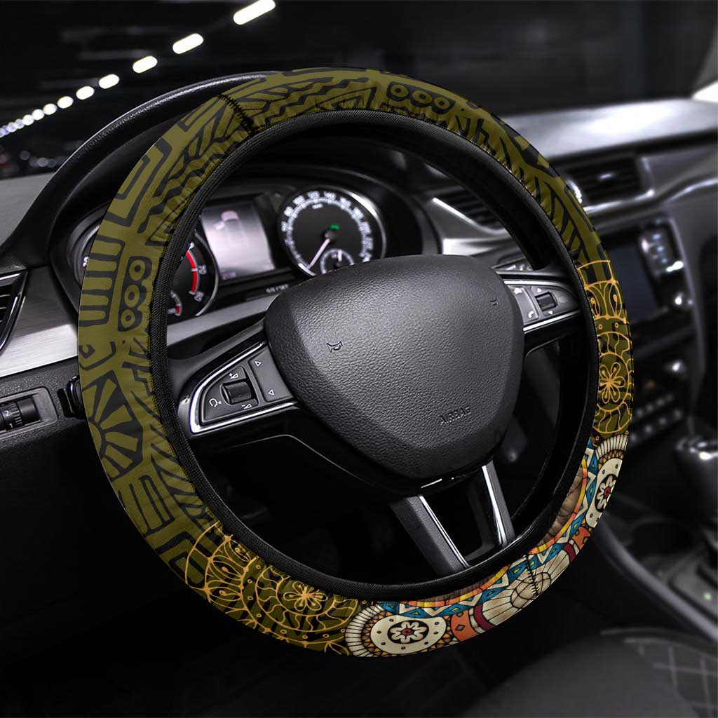 Mexico Cinco De Mayo Steering Wheel Cover Chilli Pepper and Cactus