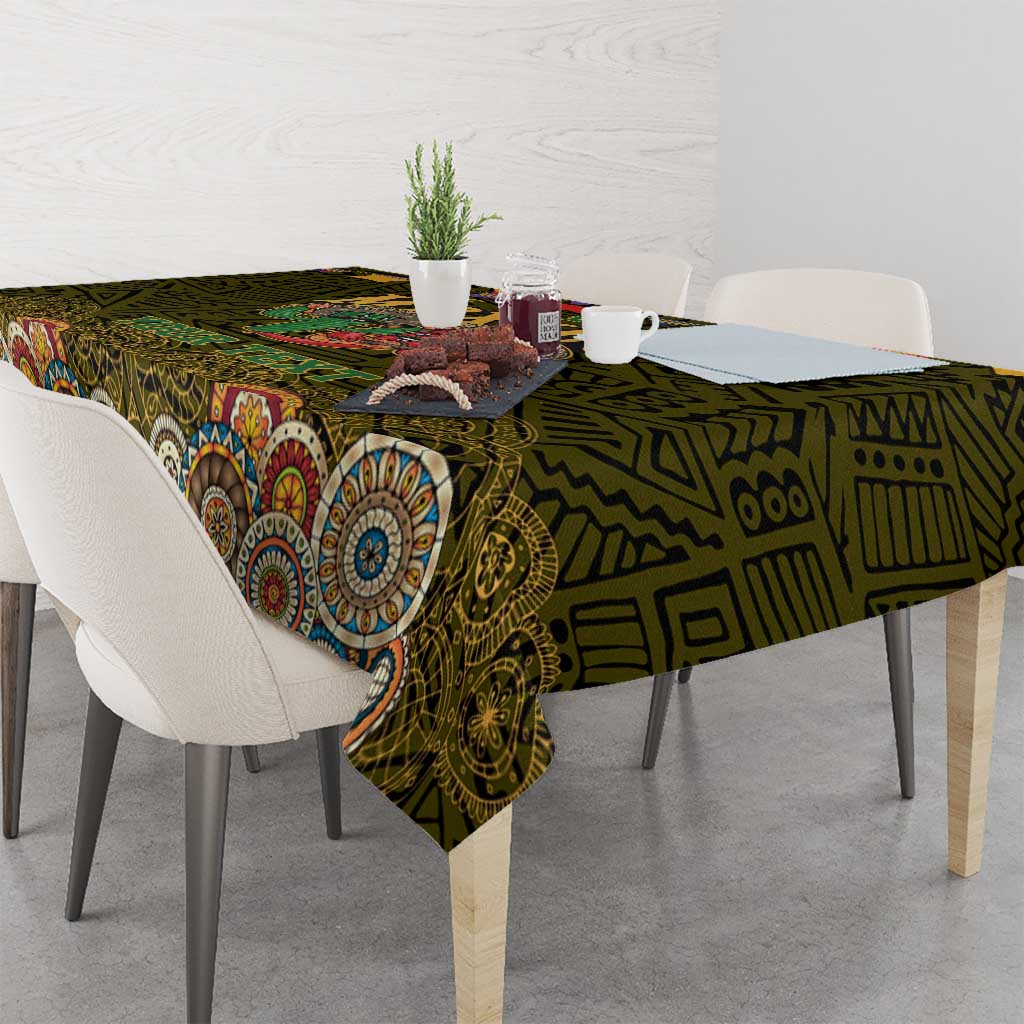 Personalized Mexico Cinco De Mayo Tablecloth Chilli Pepper and Cactus