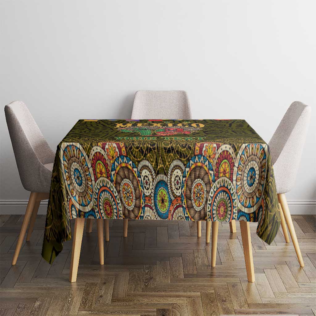 Personalized Mexico Cinco De Mayo Tablecloth Chilli Pepper and Cactus
