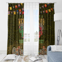 Personalized Mexico Cinco De Mayo Window Curtain Chilli Pepper and Cactus