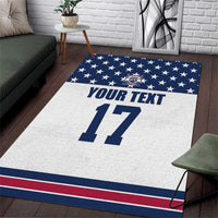 Custom USA Ice Hockey Area Rug Sporty Style Go Champions