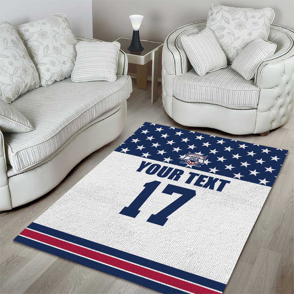 Custom USA Ice Hockey Area Rug Sporty Style Go Champions