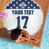 Custom USA Ice Hockey Beach Blanket Sporty Style Go Champions