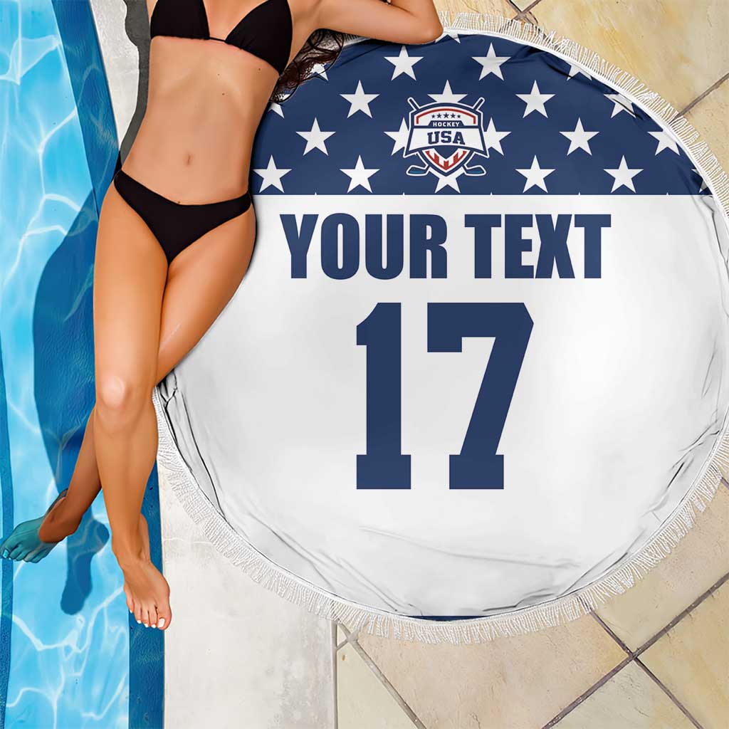 Custom USA Ice Hockey Beach Blanket Sporty Style Go Champions