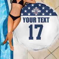 Custom USA Ice Hockey Beach Blanket Sporty Style Go Champions