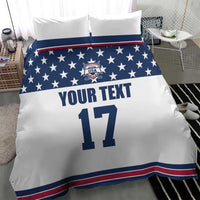 Custom USA Ice Hockey Bedding Set Sporty Style Go Champions