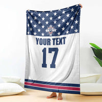 Custom USA Ice Hockey Blanket Sporty Style Go Champions