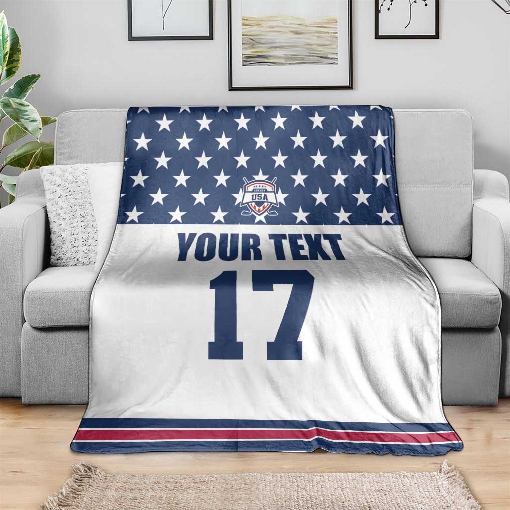 Custom USA Ice Hockey Blanket Sporty Style Go Champions