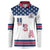 Custom USA Ice Hockey Button Sweatshirt Sporty Style Go Champions
