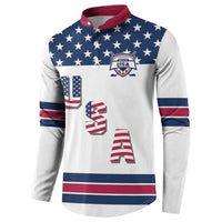 Custom USA Ice Hockey Button Sweatshirt Sporty Style Go Champions