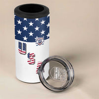 Custom USA Ice Hockey 4 in 1 Can Cooler Tumbler Sporty Style Go Champions