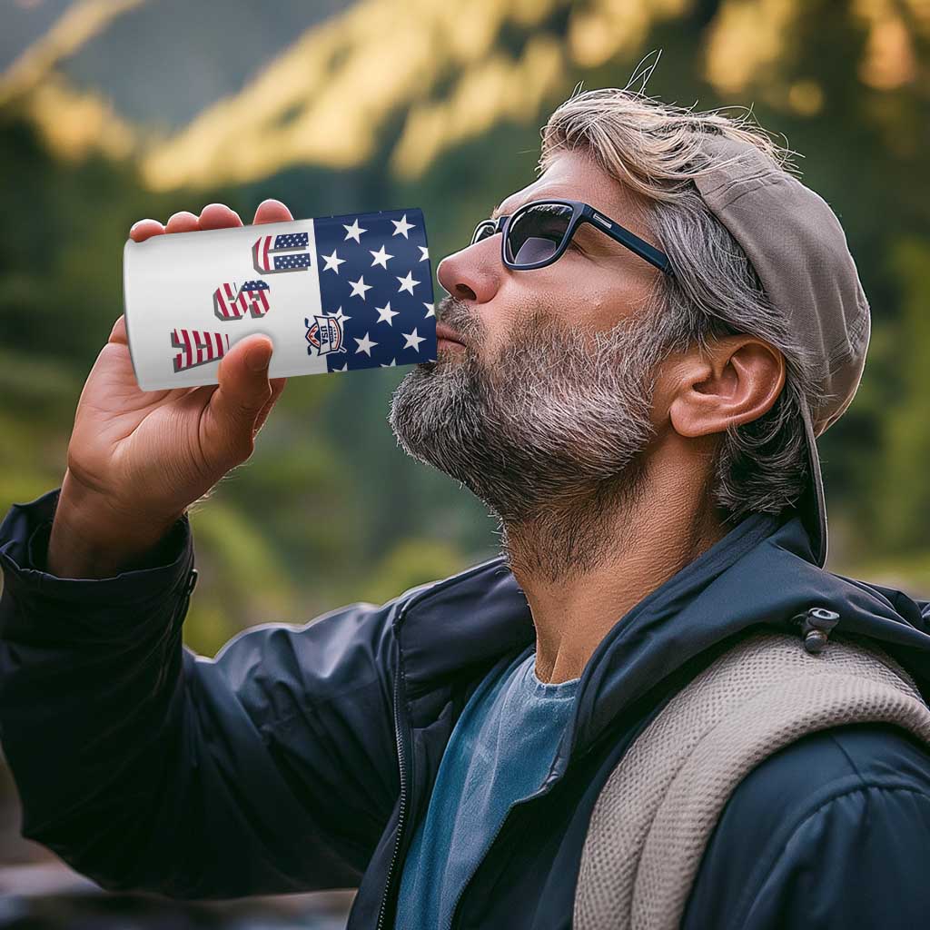 Custom USA Ice Hockey 4 in 1 Can Cooler Tumbler Sporty Style Go Champions