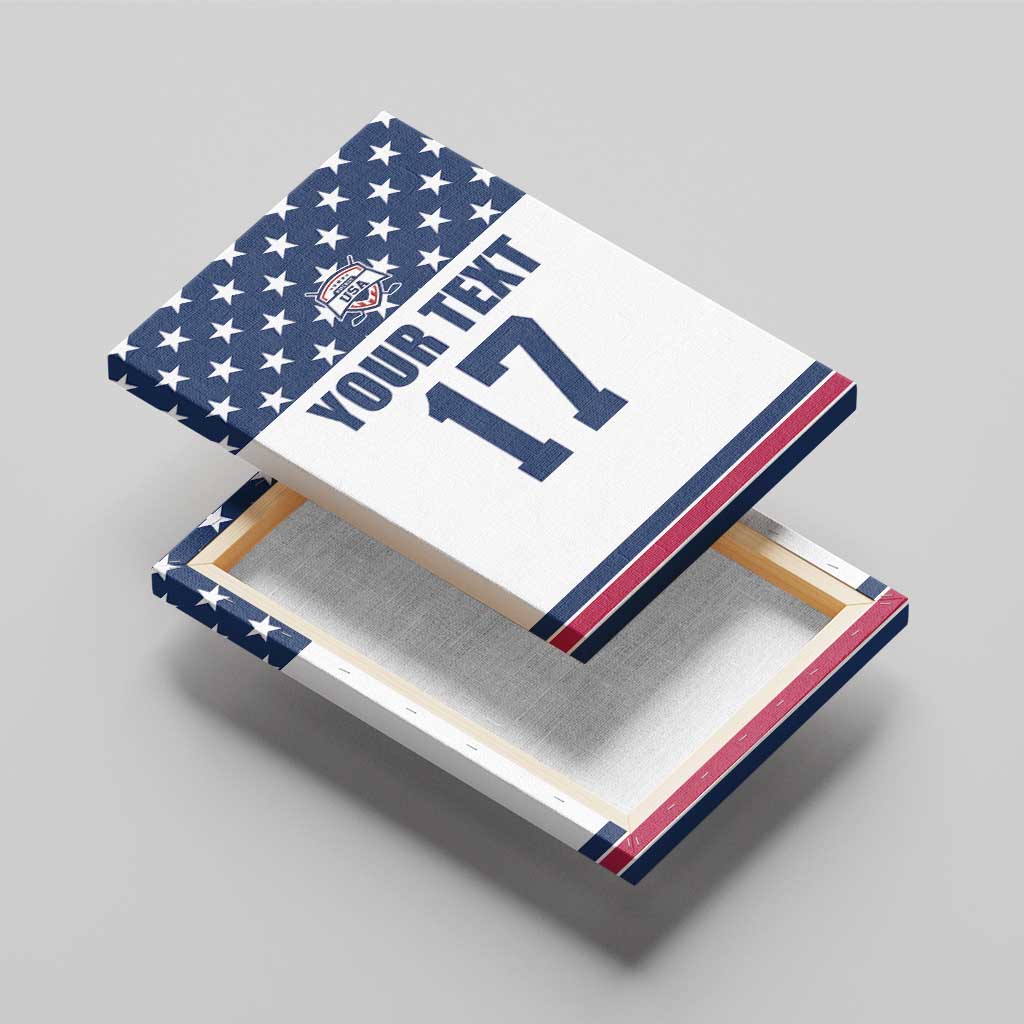 Custom USA Ice Hockey Canvas Wall Art Sporty Style Go Champions