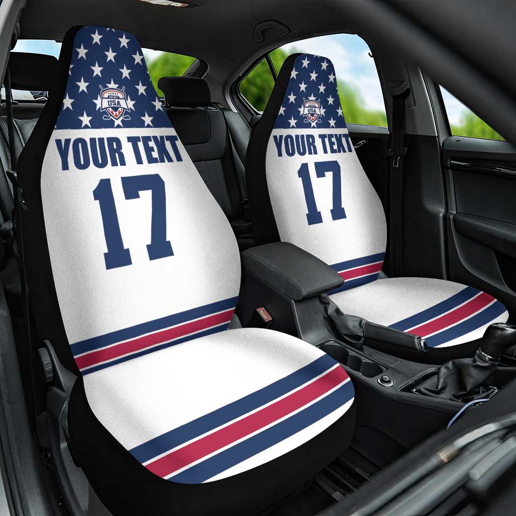 Custom USA Ice Hockey Car Seat Cover Sporty Style Go Champions