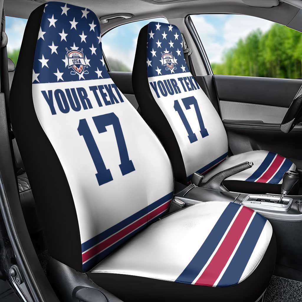 Custom USA Ice Hockey Car Seat Cover Sporty Style Go Champions