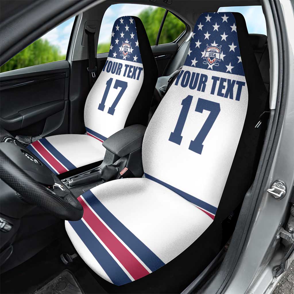 Custom USA Ice Hockey Car Seat Cover Sporty Style Go Champions