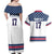 Custom USA Ice Hockey Couples Matching Off Shoulder Maxi Dress and Hawaiian Shirt Sporty Style Go Champions