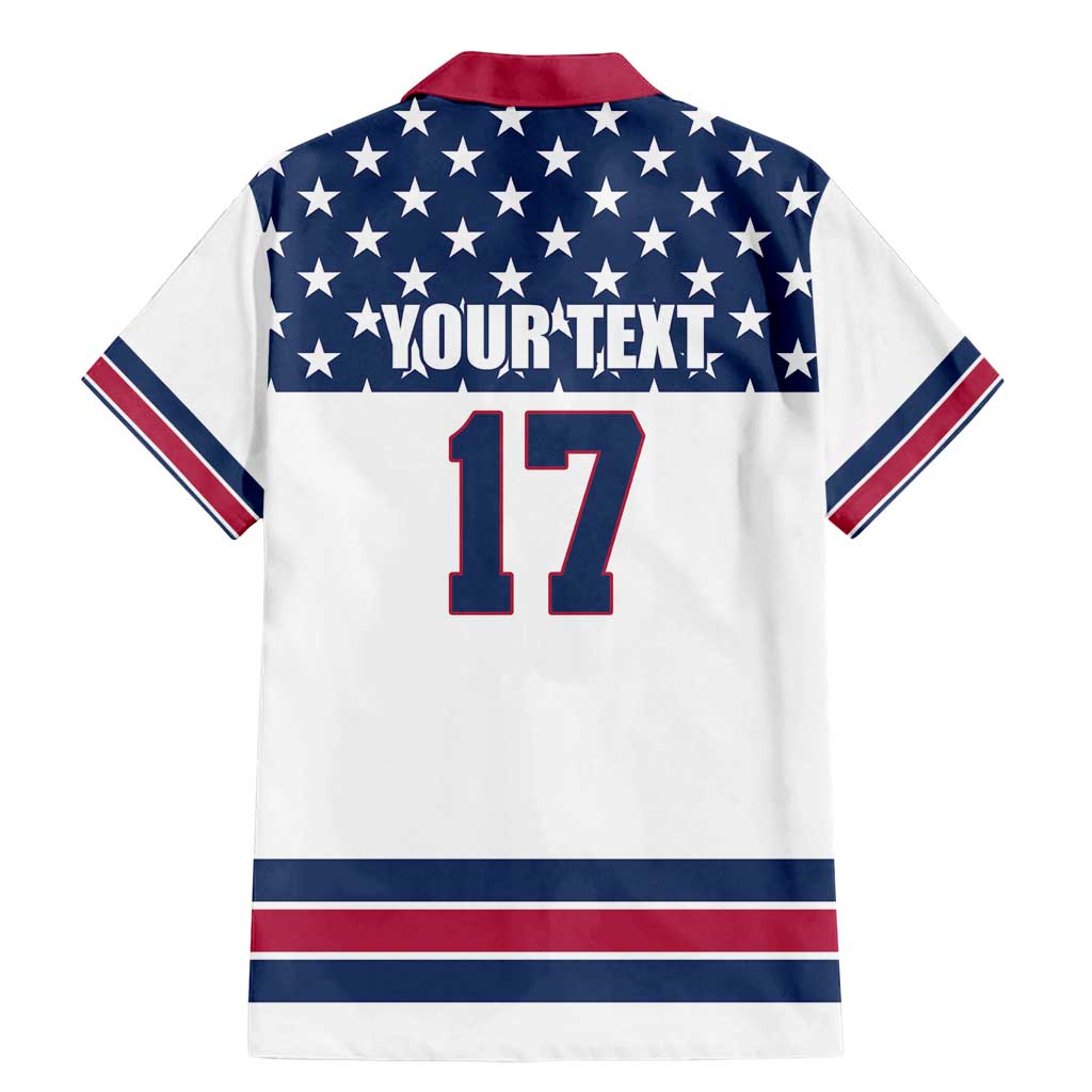 Custom USA Ice Hockey Family Matching Mermaid Dress and Hawaiian Shirt Sporty Style Go Champions