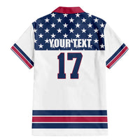 Custom USA Ice Hockey Family Matching Mermaid Dress and Hawaiian Shirt Sporty Style Go Champions