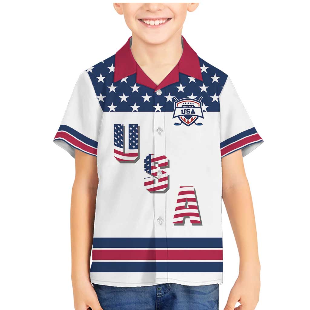 Custom USA Ice Hockey Family Matching Mermaid Dress and Hawaiian Shirt Sporty Style Go Champions