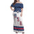 Custom USA Ice Hockey Family Matching Off Shoulder Maxi Dress and Hawaiian Shirt Sporty Style Go Champions
