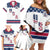 Custom USA Ice Hockey Family Matching Off Shoulder Short Dress and Hawaiian Shirt Sporty Style Go Champions