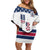 Custom USA Ice Hockey Family Matching Off Shoulder Short Dress and Hawaiian Shirt Sporty Style Go Champions