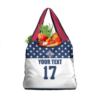 Custom USA Ice Hockey Grocery Bag Sporty Style Go Champions
