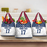 Custom USA Ice Hockey Grocery Bag Sporty Style Go Champions