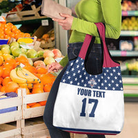 Custom USA Ice Hockey Grocery Bag Sporty Style Go Champions