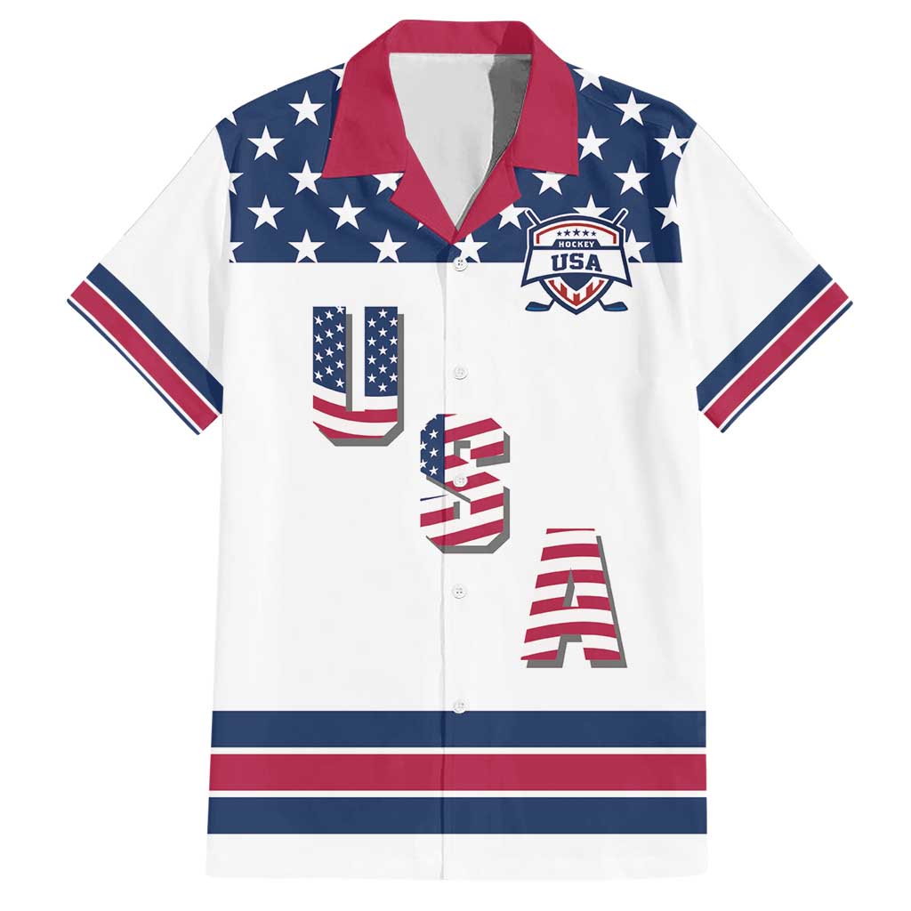 Custom USA Ice Hockey Hawaiian Shirt Sporty Style Go Champions