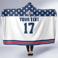 Custom USA Ice Hockey Hooded Blanket Sporty Style Go Champions