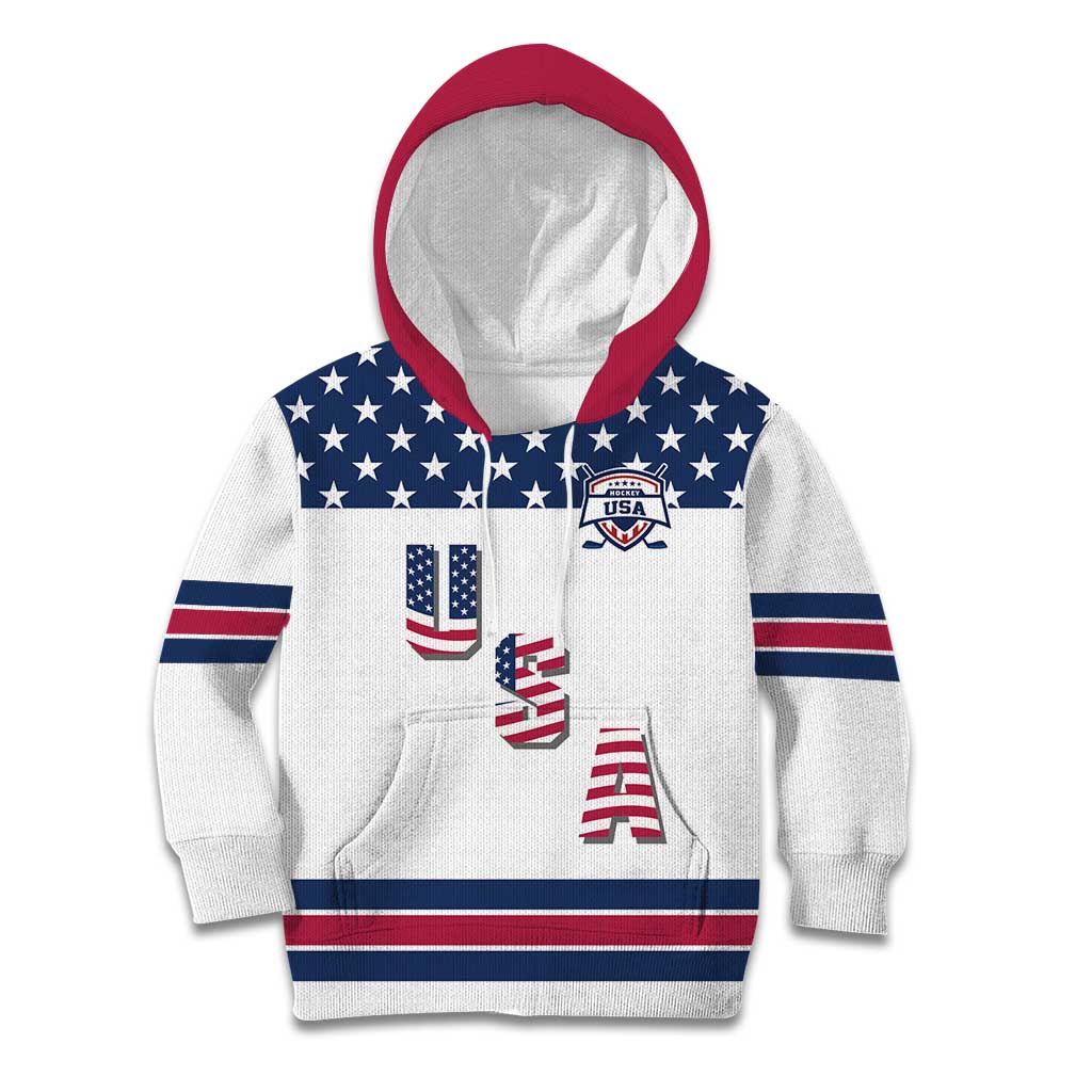Custom USA Ice Hockey Kid Hoodie Sporty Style Go Champions