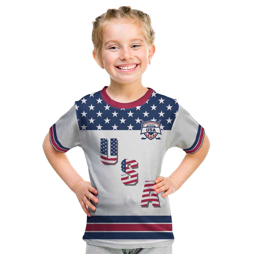 Custom USA Ice Hockey Kid T Shirt Sporty Style Go Champions