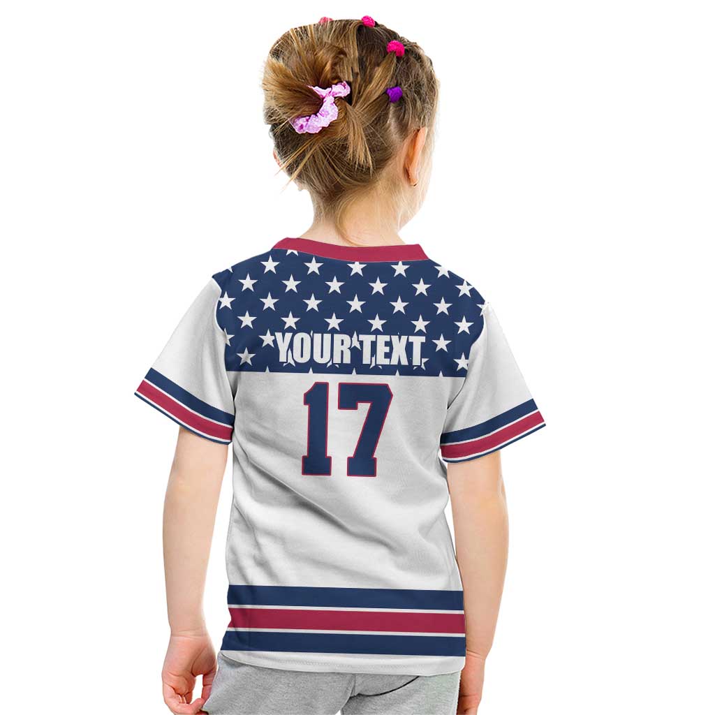 Custom USA Ice Hockey Kid T Shirt Sporty Style Go Champions