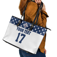 Custom USA Ice Hockey Leather Tote Bag Sporty Style Go Champions