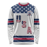 Custom USA Ice Hockey Long Sleeve Shirt Sporty Style Go Champions