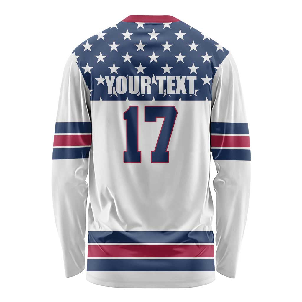 Custom USA Ice Hockey Long Sleeve Shirt Sporty Style Go Champions
