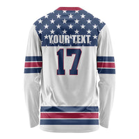 Custom USA Ice Hockey Long Sleeve Shirt Sporty Style Go Champions