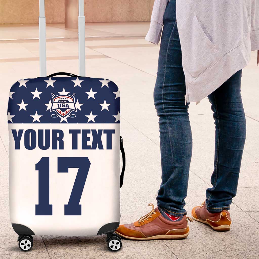 Custom USA Ice Hockey Luggage Cover Sporty Style Go Champions