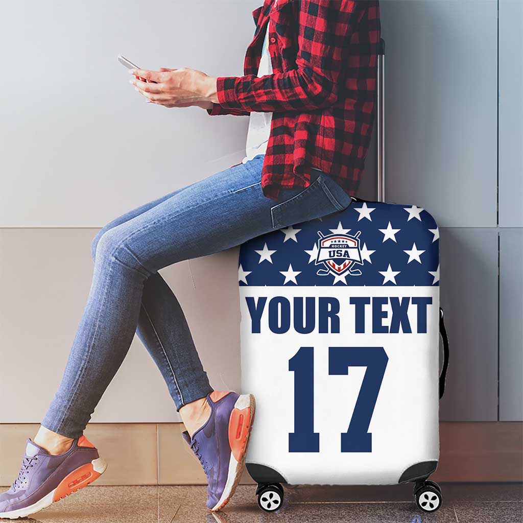 Custom USA Ice Hockey Luggage Cover Sporty Style Go Champions