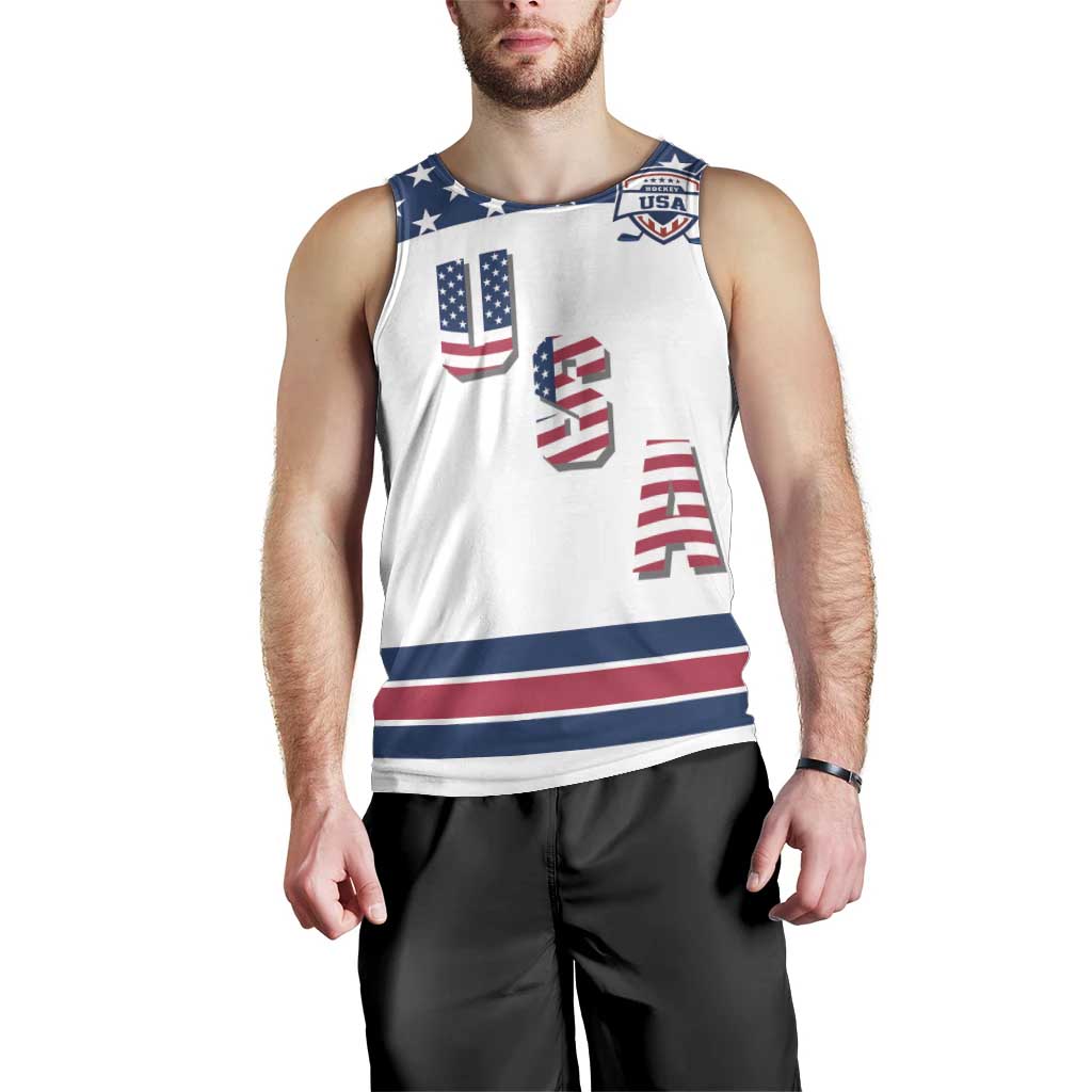 Custom USA Ice Hockey Men Tank Top Sporty Style Go Champions