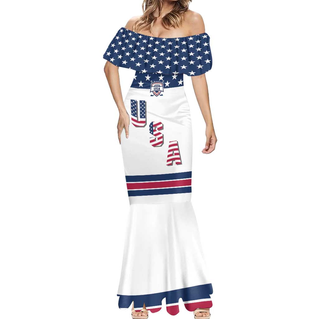 Custom USA Ice Hockey Mermaid Dress Sporty Style Go Champions