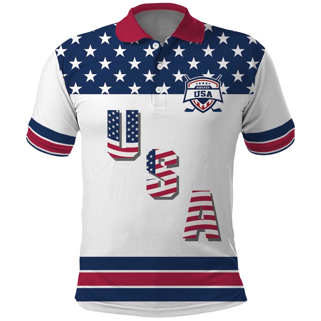 Custom USA Ice Hockey Polo Shirt Sporty Style Go Champions